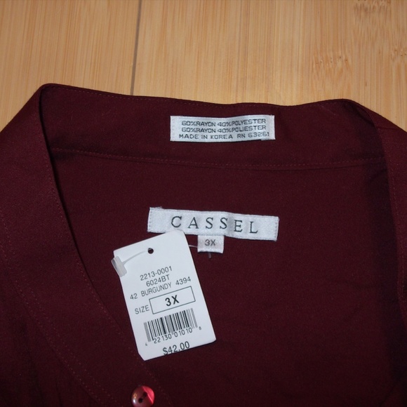 Cassel Mens Plus Size 3X Button Up Shirt - Picture 5 of 8